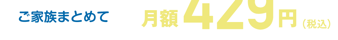 ご家族まとめて月額429円（税込）